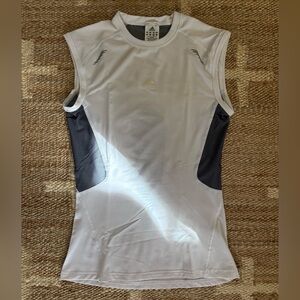 Adidas White and Black Athletic Tank